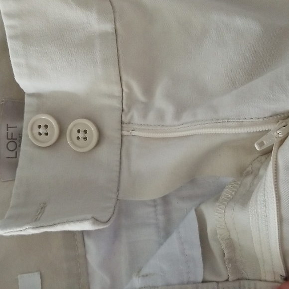 LOFT original crop beige tan khaki pants sz 6P - Picture 4 of 6